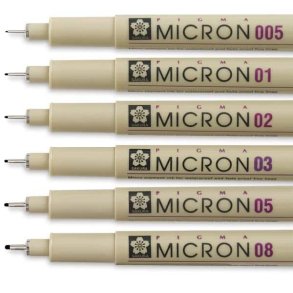 Pigma Micron pen (st 6 stk.)