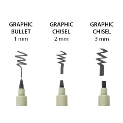 Pigma Graphic pen 3 mm.