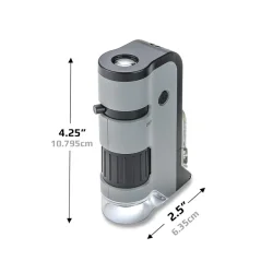 Lommemikroskop, Carson MicroFlip�  100x-250x LED/UV