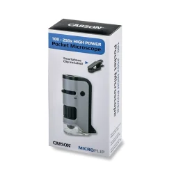 Lommemikroskop, Carson MicroFlip�  100x-250x LED/UV