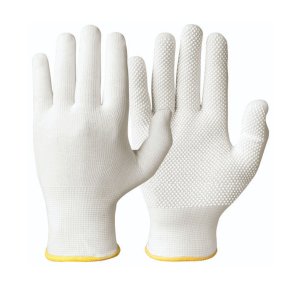 Bomuldshandske m. dutter