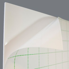 Foamboard 5 mm.  70 x 100 cm hvid (25 ark) selvklbende