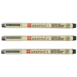 Pigma Graphic pen 3 mm.