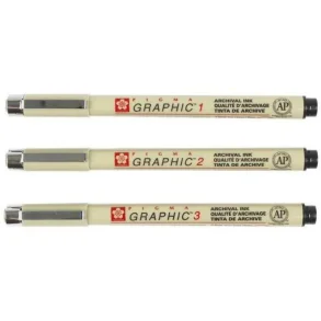 Pigma Graphic pen 3 mm.