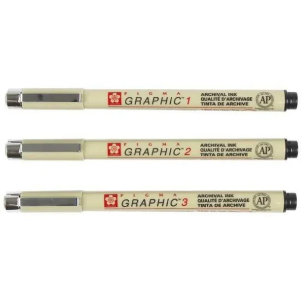 Pigma Graphic pen 3 mm.