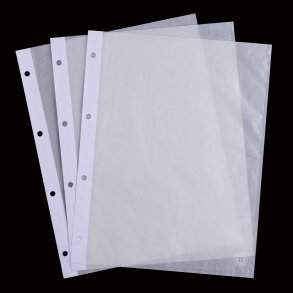 Ring binding pockets 1 pane 21 x 29,7 cm. A4.