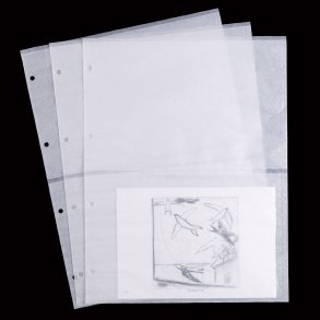 Ring binder pockets 2 panes 14 x 19 cm. 