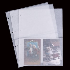 Ring binding pockets 4 panes 9,5 x 14 cm. 